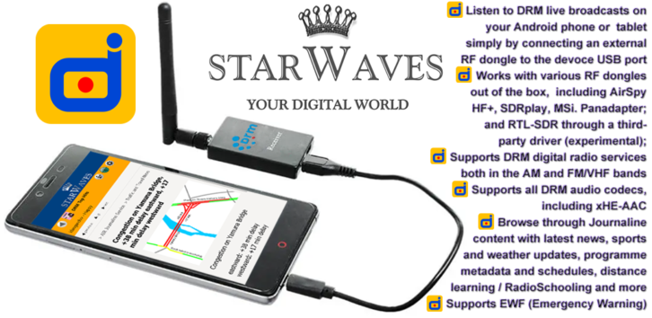 Promotional image of the Starwaves DRM application