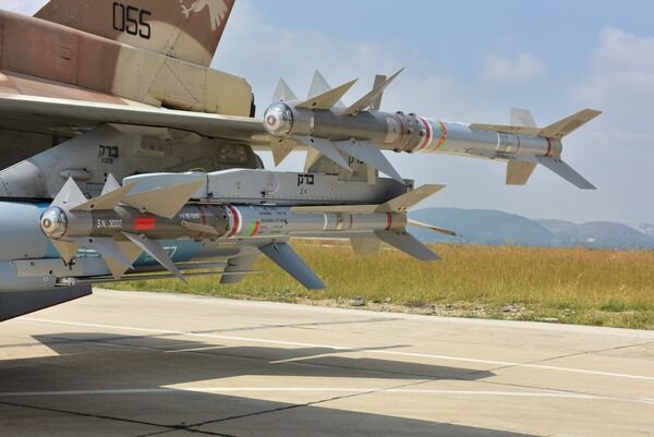 The Python-5 air-to-air missile, installed in the foreign stores of the Israeli Air Force's F-16I multi-role fighter aircraft. (Raphael's Advanced Defense Systems)