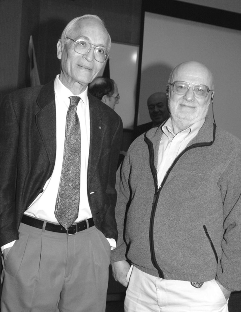 Photo of Jacob Ziv (left) and Abraham Lempel.