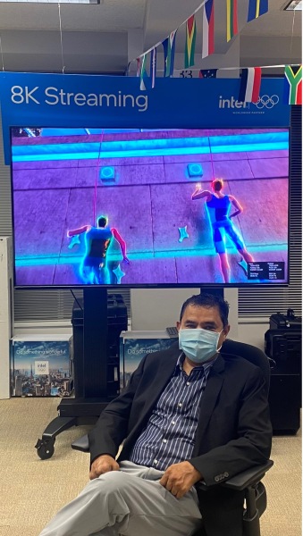 Intel's Ravindra “Ravi” Velhal and 8K Internet livestream Global Content Technology Strategist and 8K Lead at Intel.