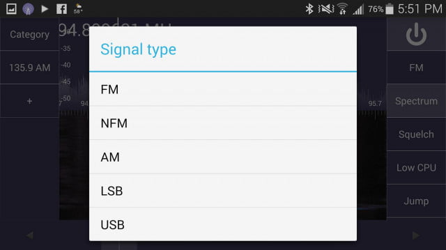 SDR Touch - Live radio via USB