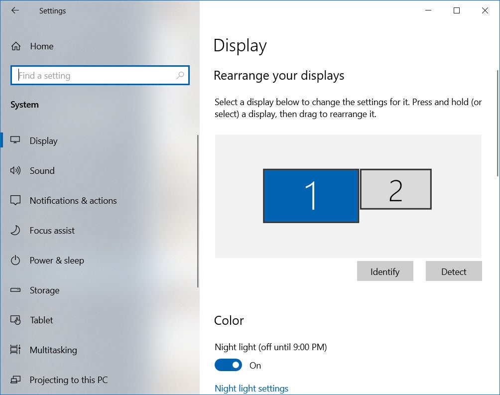 Rearrange the Windows display